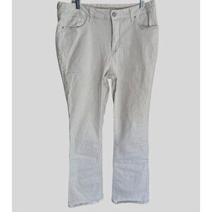 Sound Style Women's White Bootcut Zip Up Jeans Style Size 12